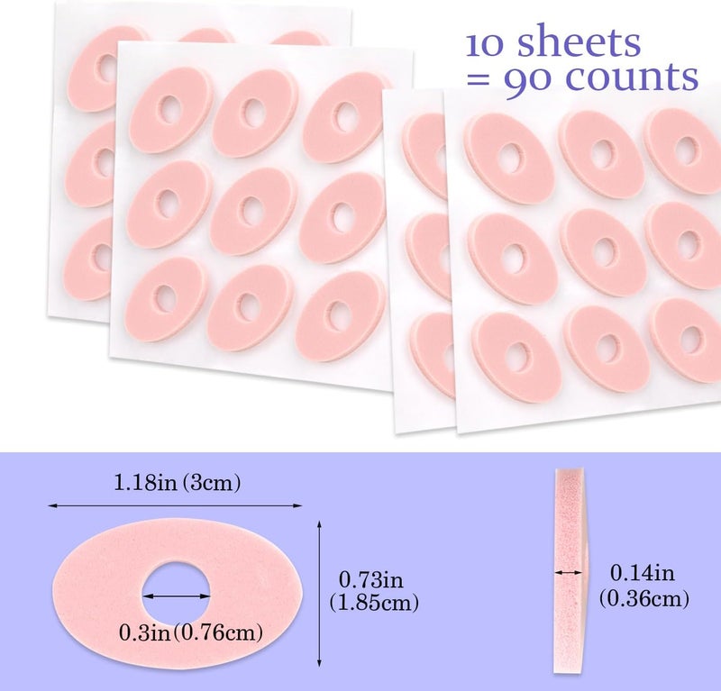 Decproch Callus Cushions, Oval Corn Pads, Foam Padding with Self-Stick Adhesive, Protects Toes, Foot and Heel from Rubbing and Friction, Pain Relief from Calluses, Corns, Blisters (90 Count) - Image 5